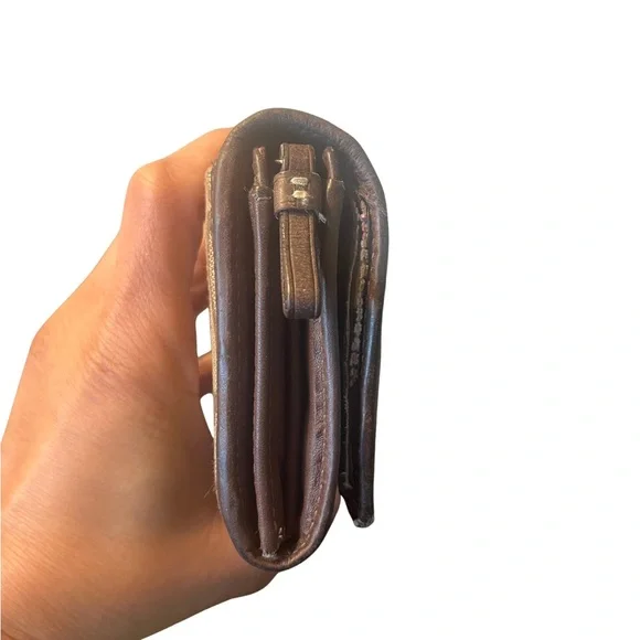 Coach Signature Stripe Brown Bifold Wallet - Picture 10 of 10